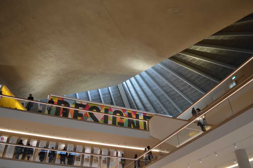 Design Museum entrance and ceiling
